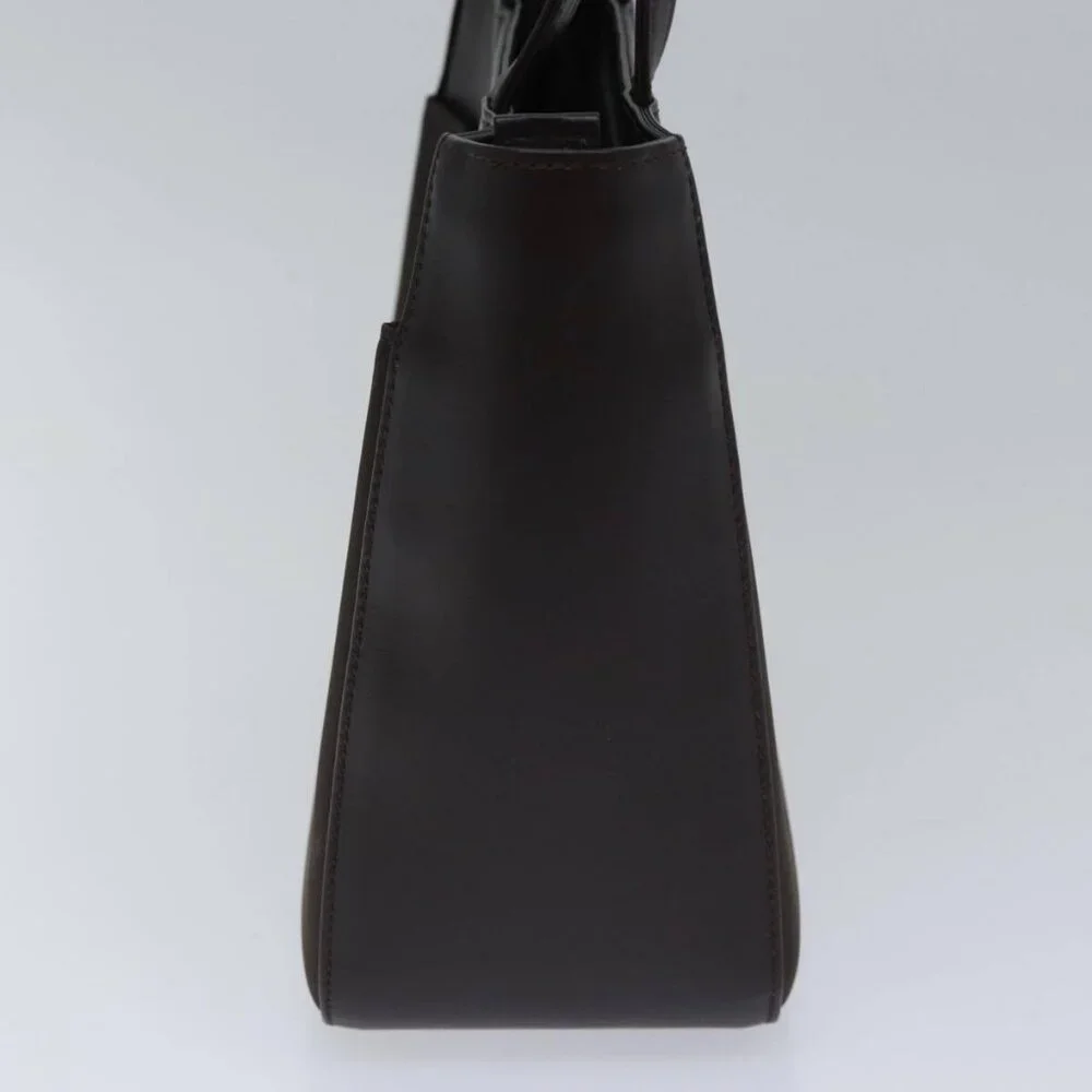 BURBERRY Hand Bag Nylon Leather Brown Silver - Picture 5 of 15